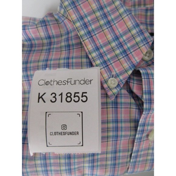 Lauren Ralph Lauren Shirt 15 1/2 Medium Pink Classic Fit Non Iron Plaid - Picture 11 of 11